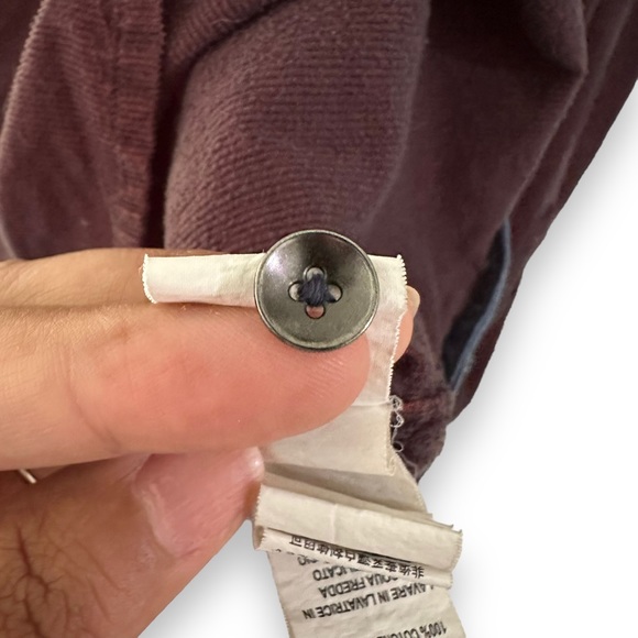 PrAna Men’s Maroon Dooley Long Sleeve Corduroy Shirt Size XL - Picture 10 of 10